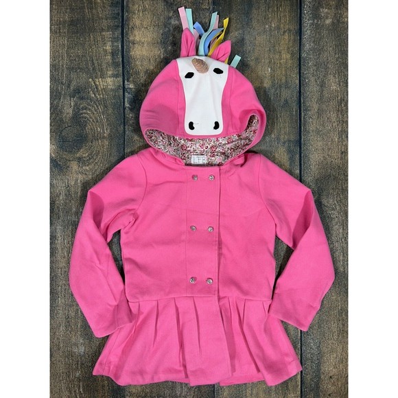 Little Fashionista Boutique Girls Size 6 Pink Unicorn Hooded Jacket!
